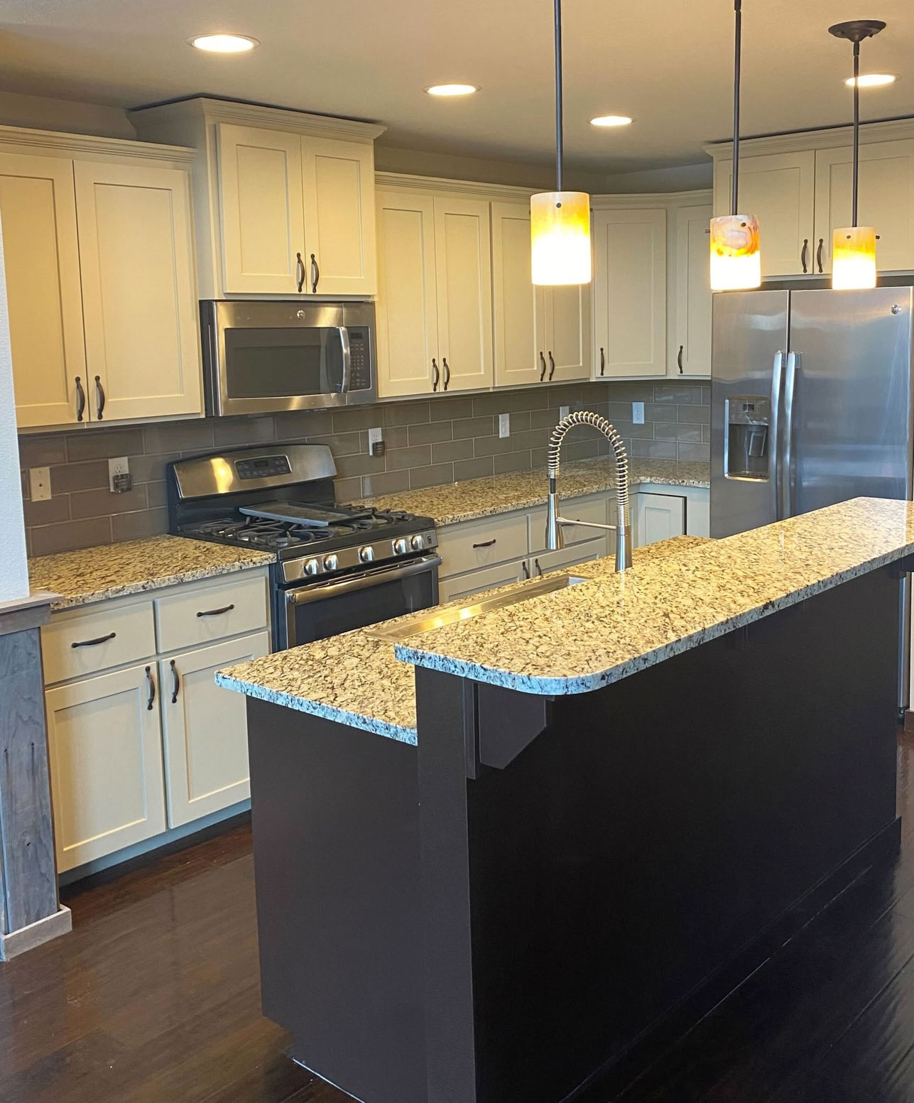 Painted kitchen cabinets in Spokane home