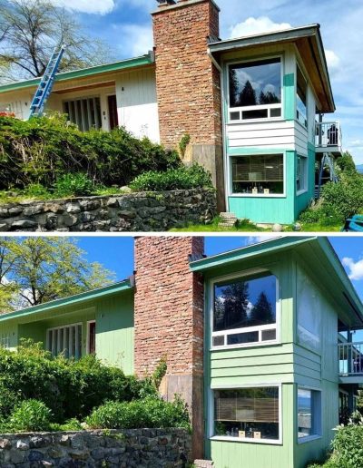 Exterior house painting color transformation