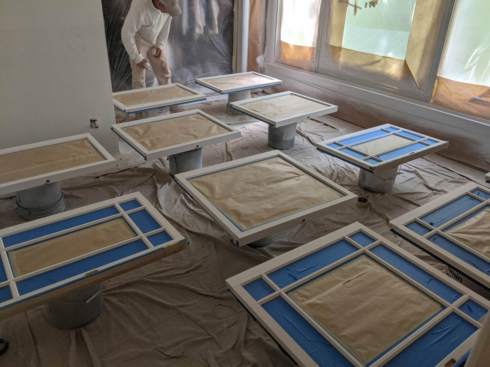 Painted cabinets for residential interior