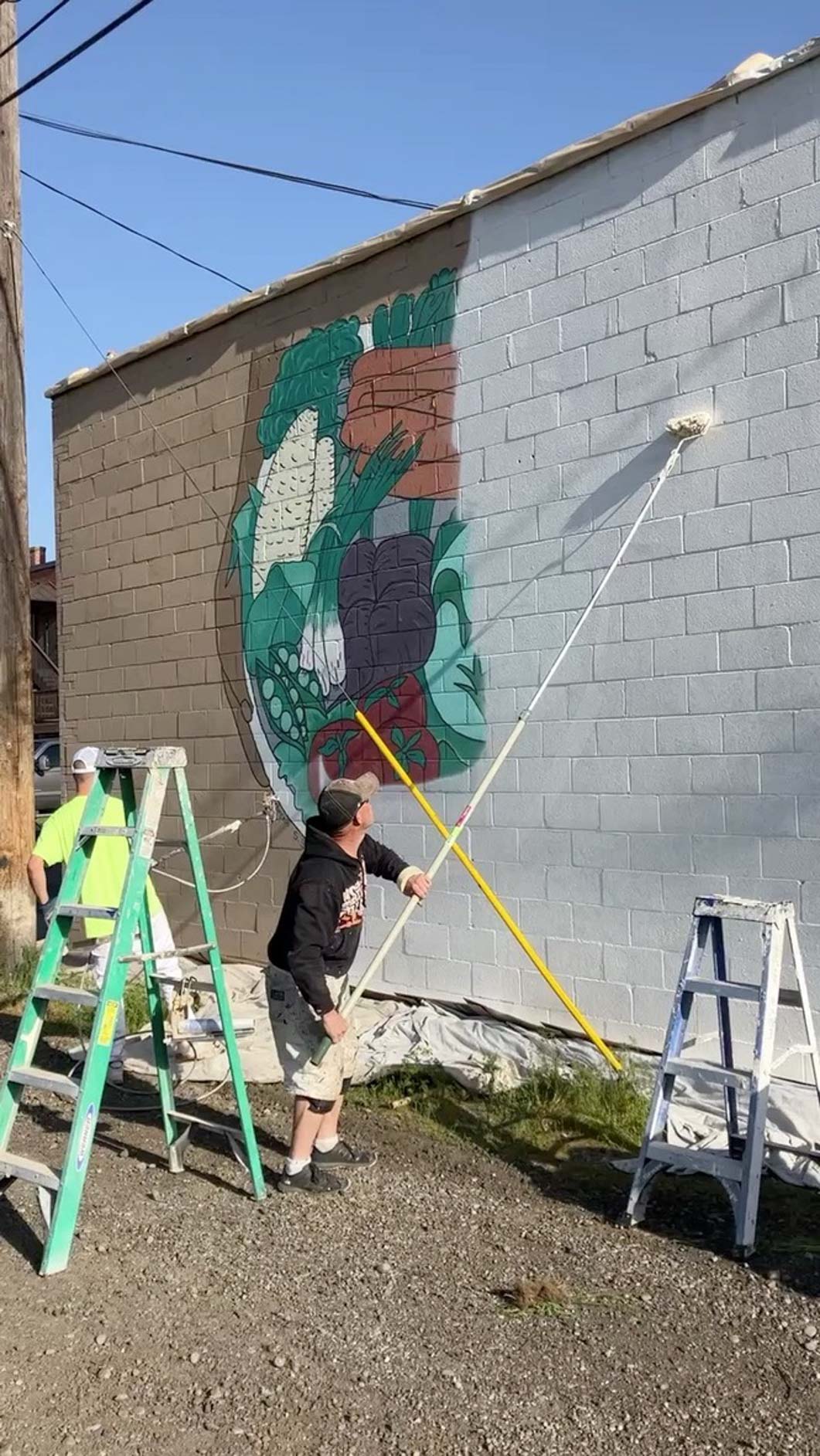 Painted retail store exterior