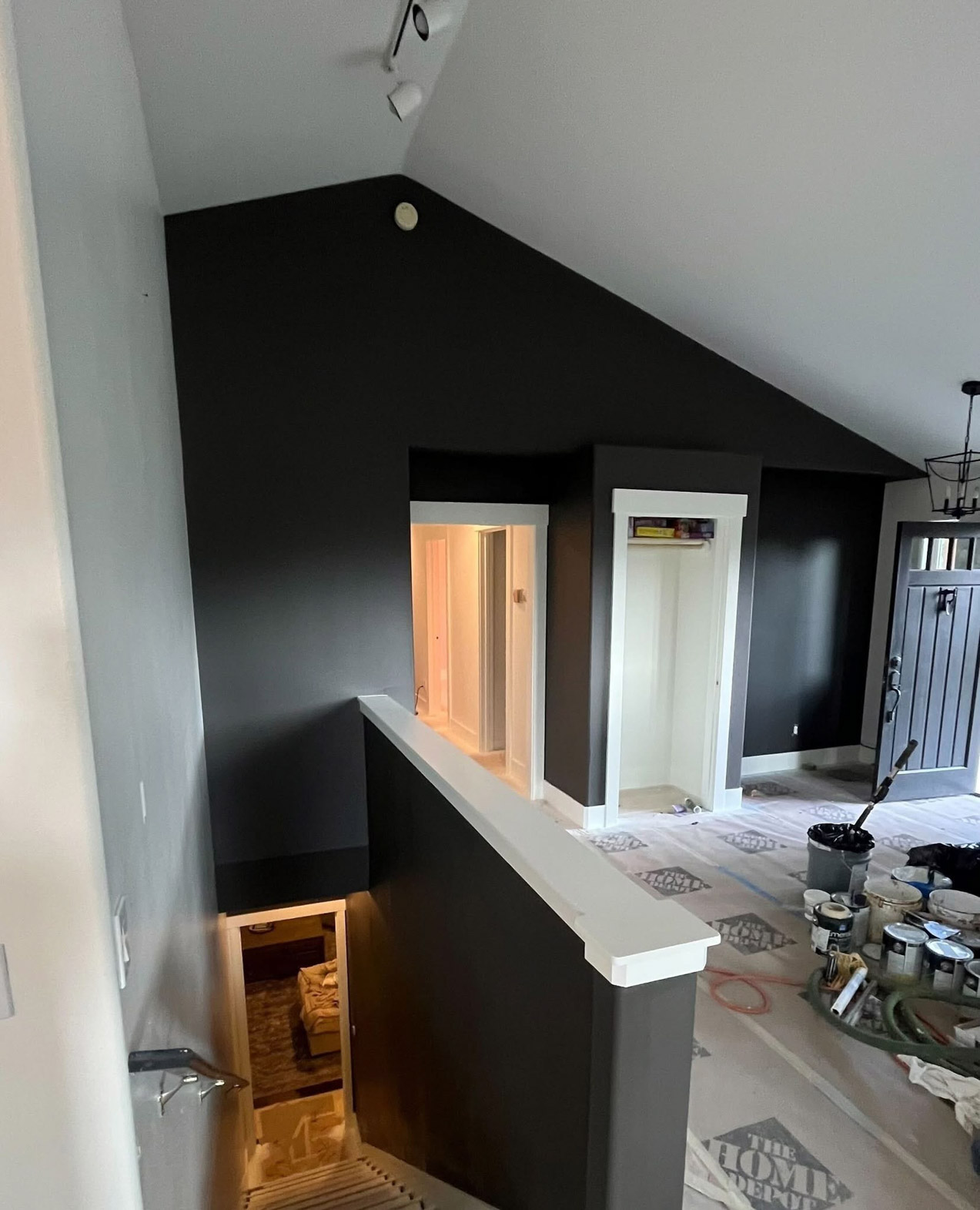 Painted interior accent wall
