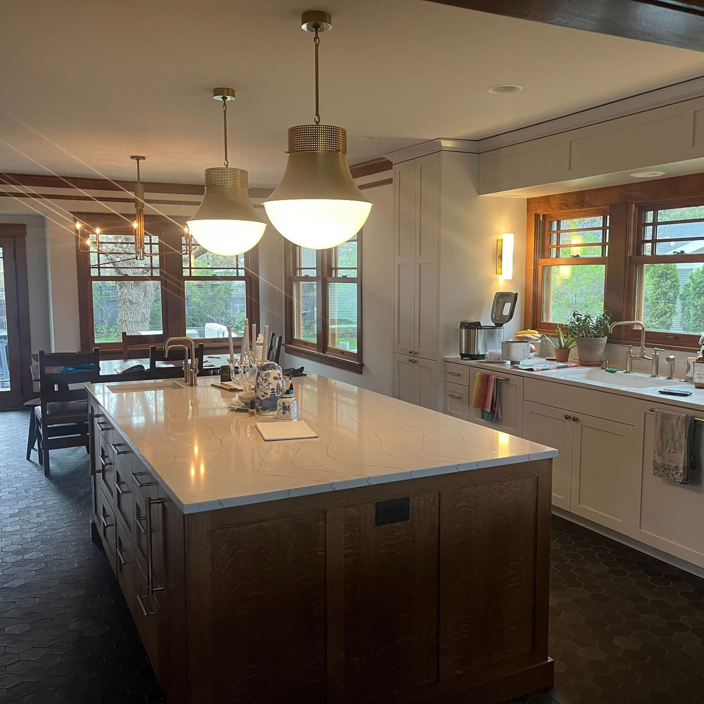 Painted kitchen cabinets and interior walls