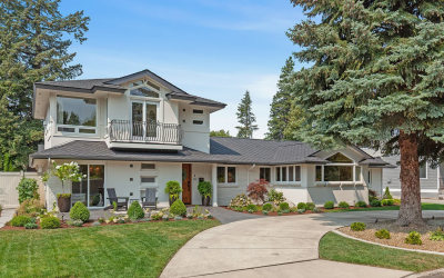 Exterior House Painting in Coeur d’Alene: Shoji White & Peppercorn Transformation